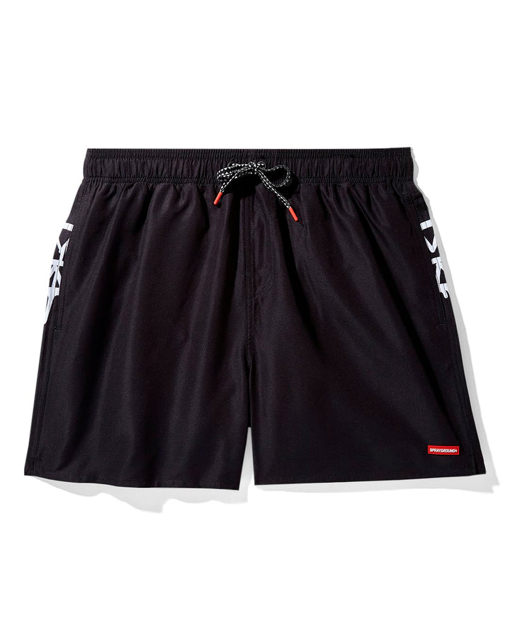 WHITE DRIP SWIM SHORTS