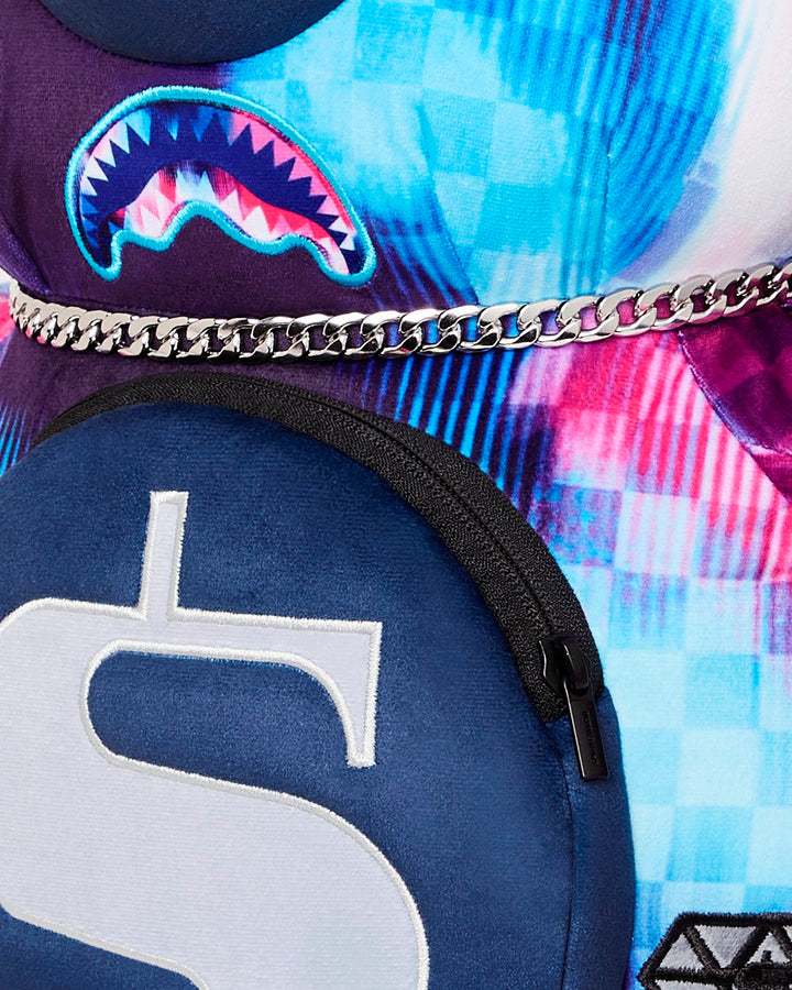 METALLIC TYE DYE BEAR BACKPACK