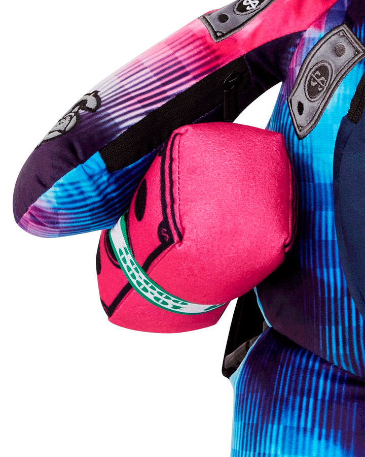 METALLIC TYE DYE BEAR BACKPACK