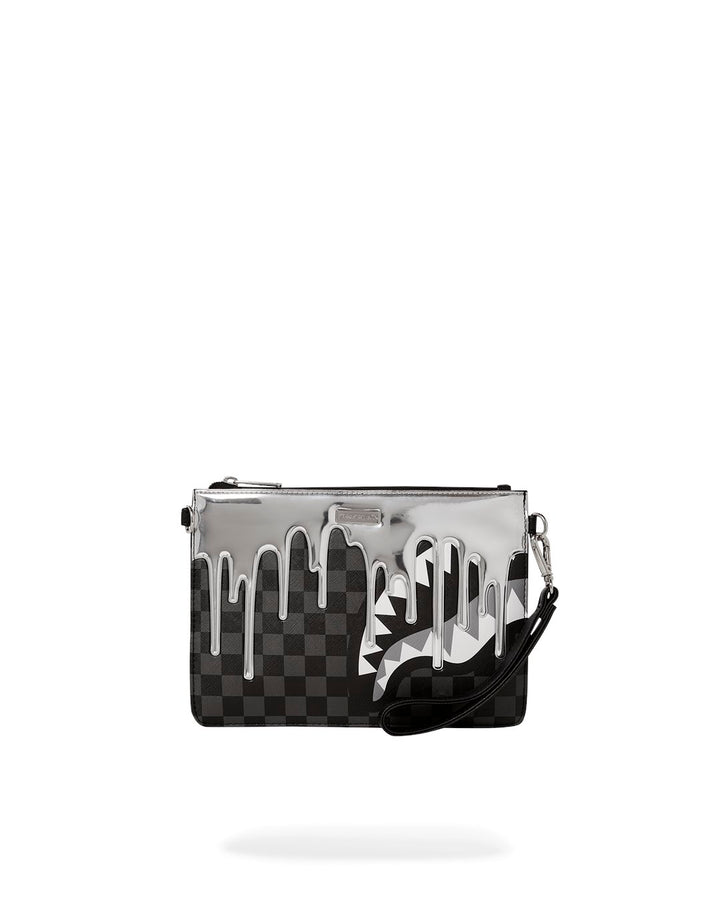 METALLIC DRIP SHARKS IN PARIS CLUTCH