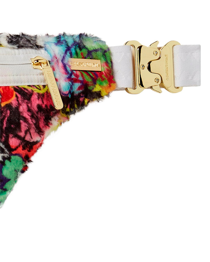 GRAFFITI FAUX FUR SAVVY CROSS-BODY