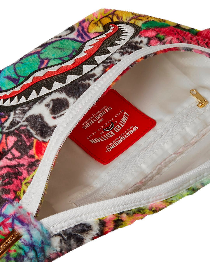 GRAFFITI FAUX FUR SAVVY CROSS-BODY