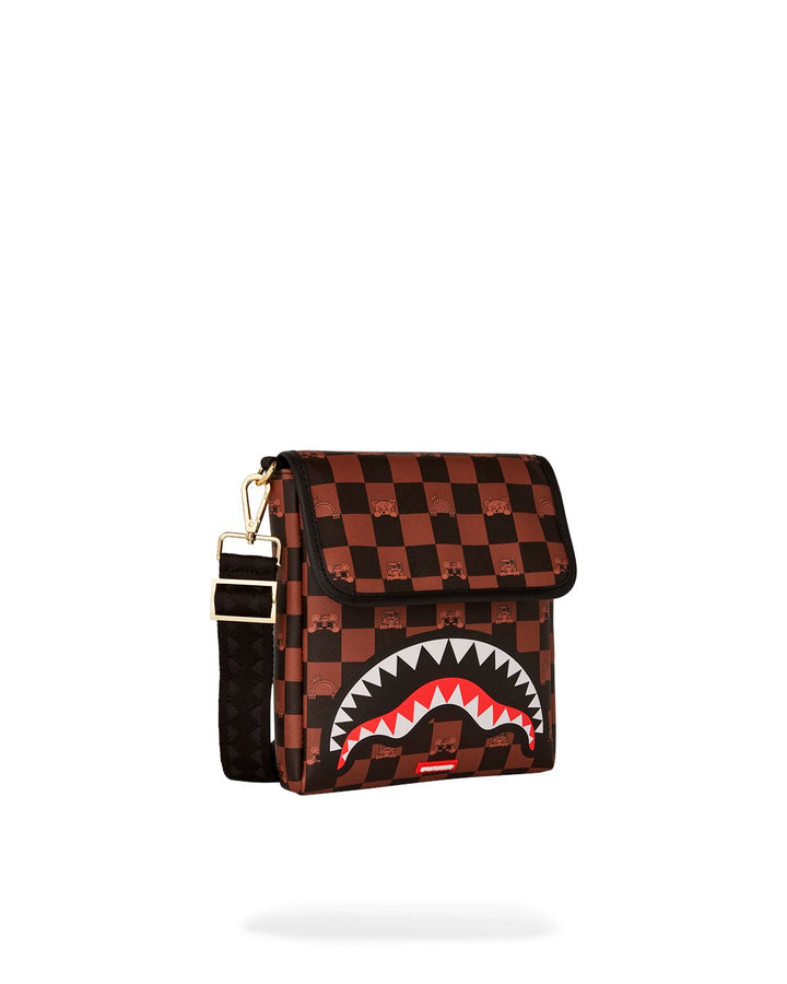 PEEKING CHARACTER CHECK MESSENGER SLING