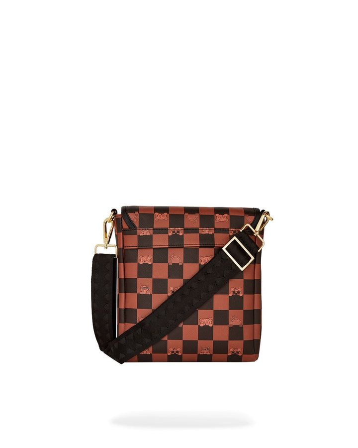 PEEKING CHARACTER CHECK MESSENGER SLING