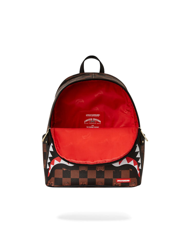 PEEKING CHARACTER CHECK SAVAGE BACKPACK