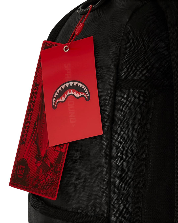 BLACK CHENILLE SIP DLXSV BACKPACK