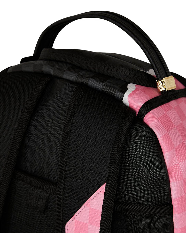 PINK AND BLACK TEAR SIP DLXSV BACKPACK