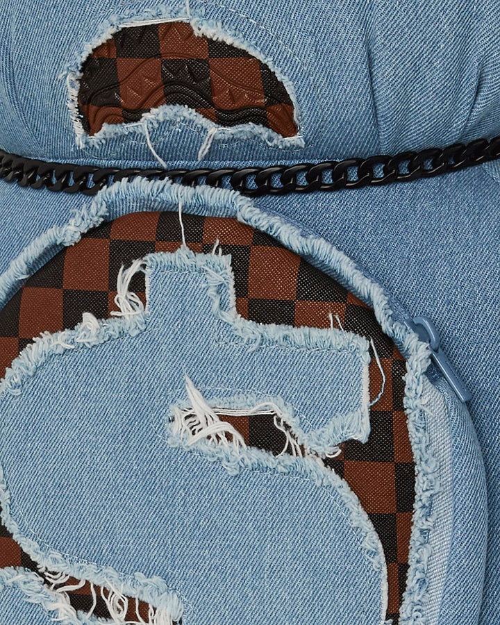 DENIM SHARK MONEYBEAR TEDDY BEAR BACKPACK