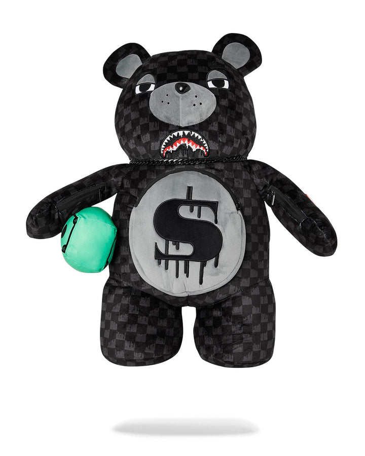 DRIPPING SHARKS IN PARIS MONEYBEAR TEDDY BEAR BACKPACK