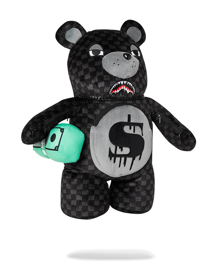 DRIPPING SHARKS IN PARIS MONEYBEAR TEDDY BEAR BACKPACK