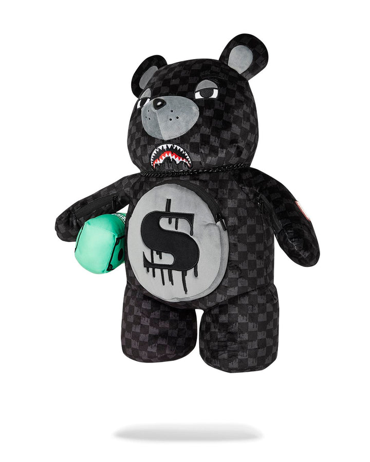 DRIPPING SHARKS IN PARIS MONEYBEAR TEDDY BEAR BACKPACK