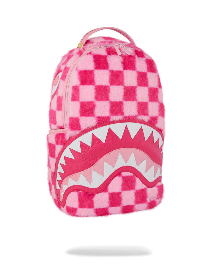 PINK FUR CHECK DLXSF BACKPACK