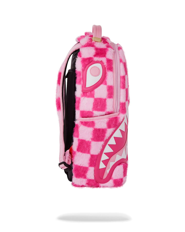 PINK FUR CHECK DLXSF BACKPACK