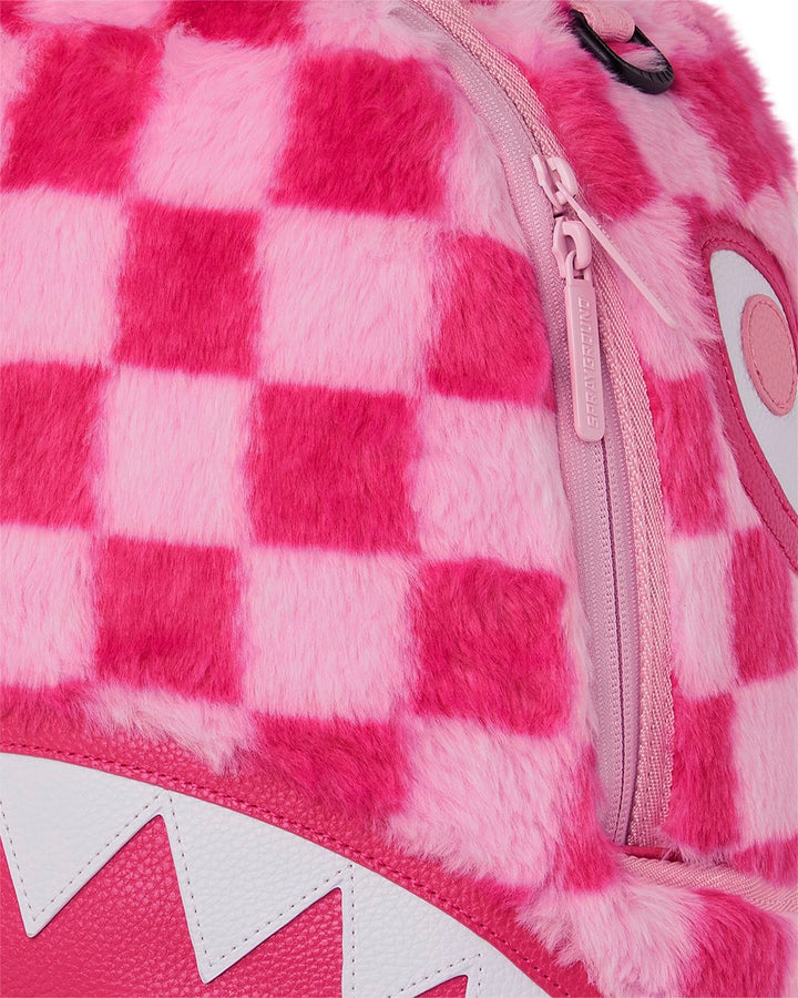 PINK FUR CHECK DLXSF BACKPACK