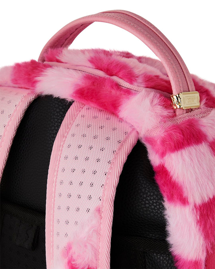 PINK FUR CHECK DLXSF BACKPACK