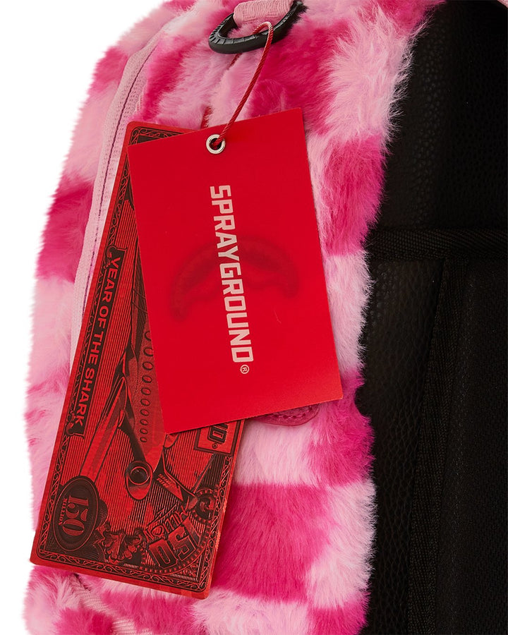PINK FUR CHECK DLXSF BACKPACK