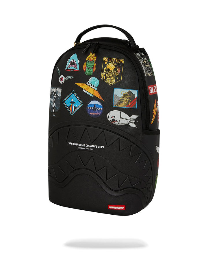 SHARKMOUTH EMBOSSED W/ PATCHES DLXSV BACKPACK