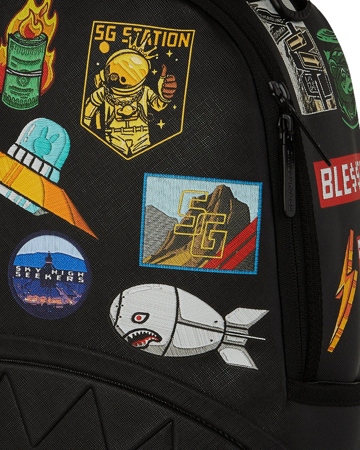 SHARKMOUTH EMBOSSED W/ PATCHES DLXSV BACKPACK