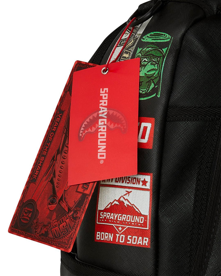 SHARKMOUTH EMBOSSED W/ PATCHES DLXSV BACKPACK