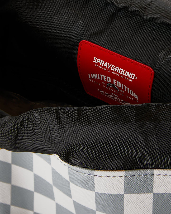 CREAM AND BROWN TEAR CHECK MONTE CARLO BACKPACK