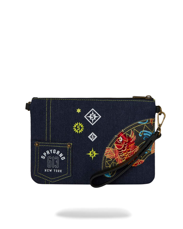EVISU STYLE CROSSOVER CLUTCH