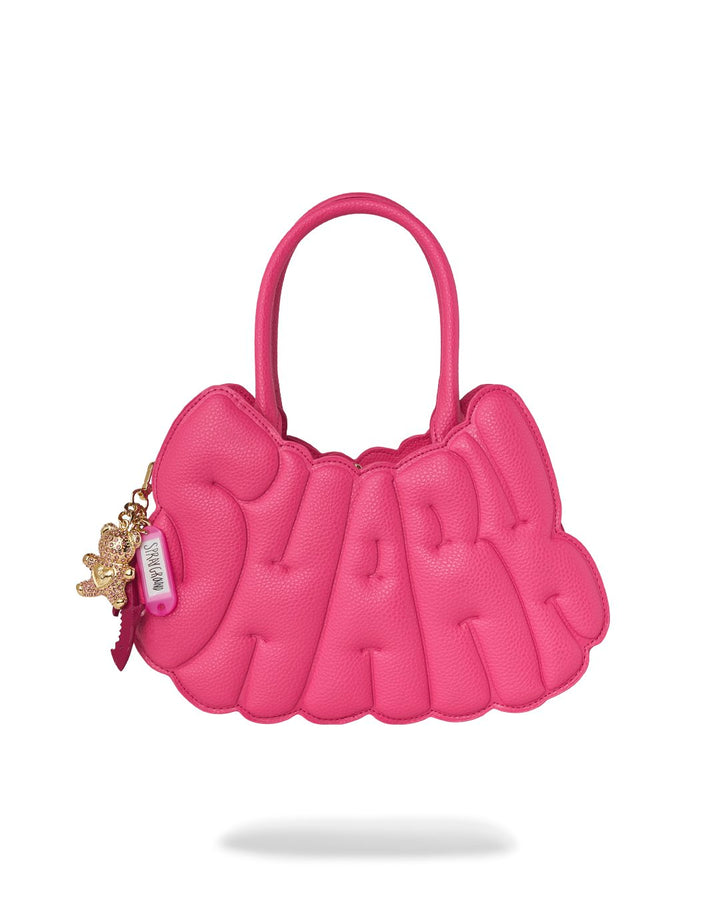 HOT PINK SHARK BUBBLE LETTER HANDBAG