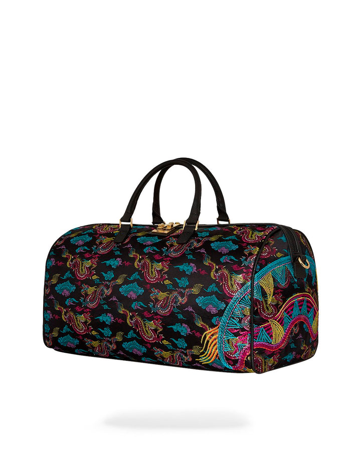 EMBROIDERED DRAGONS DUFFLE