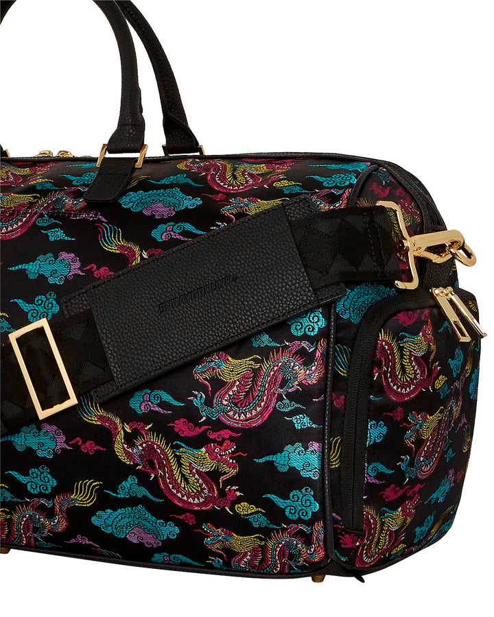 EMBROIDERED DRAGONS DUFFLE