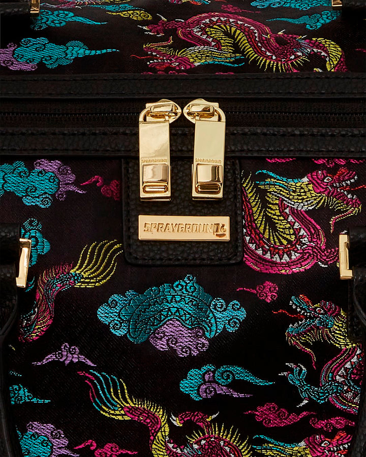 EMBROIDERED DRAGONS DUFFLE