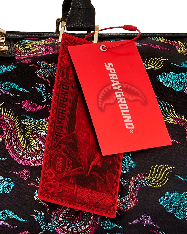 EMBROIDERED DRAGONS DUFFLE