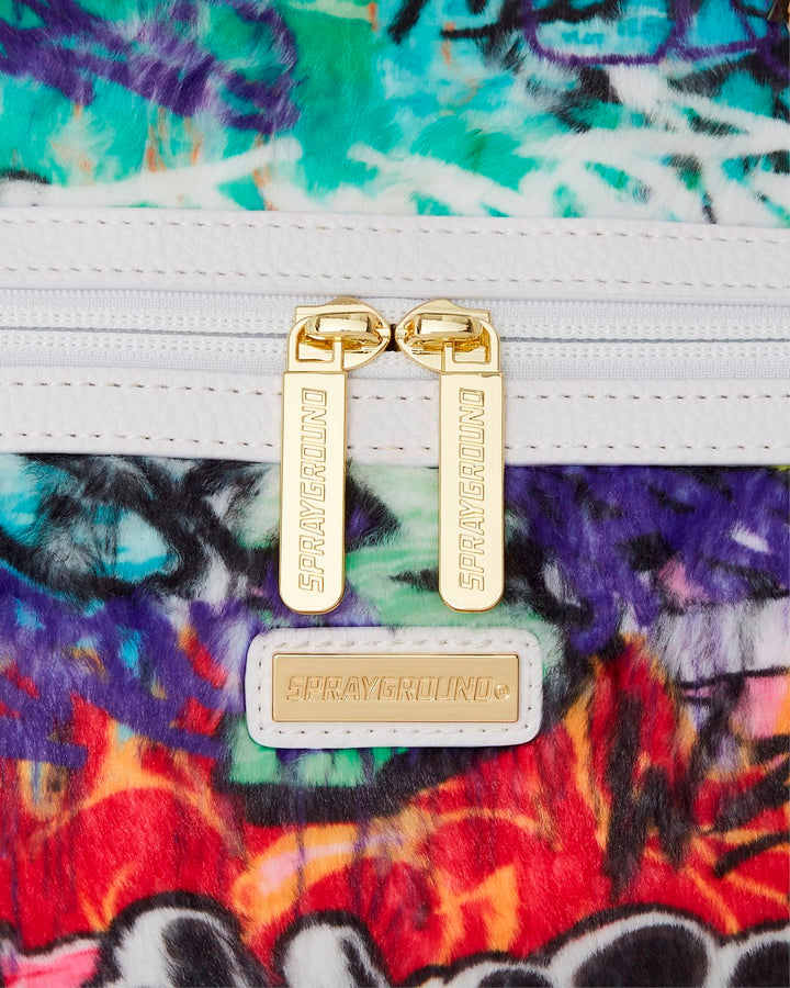 GRAFFITI FAUX FUR MINI DUFFLE