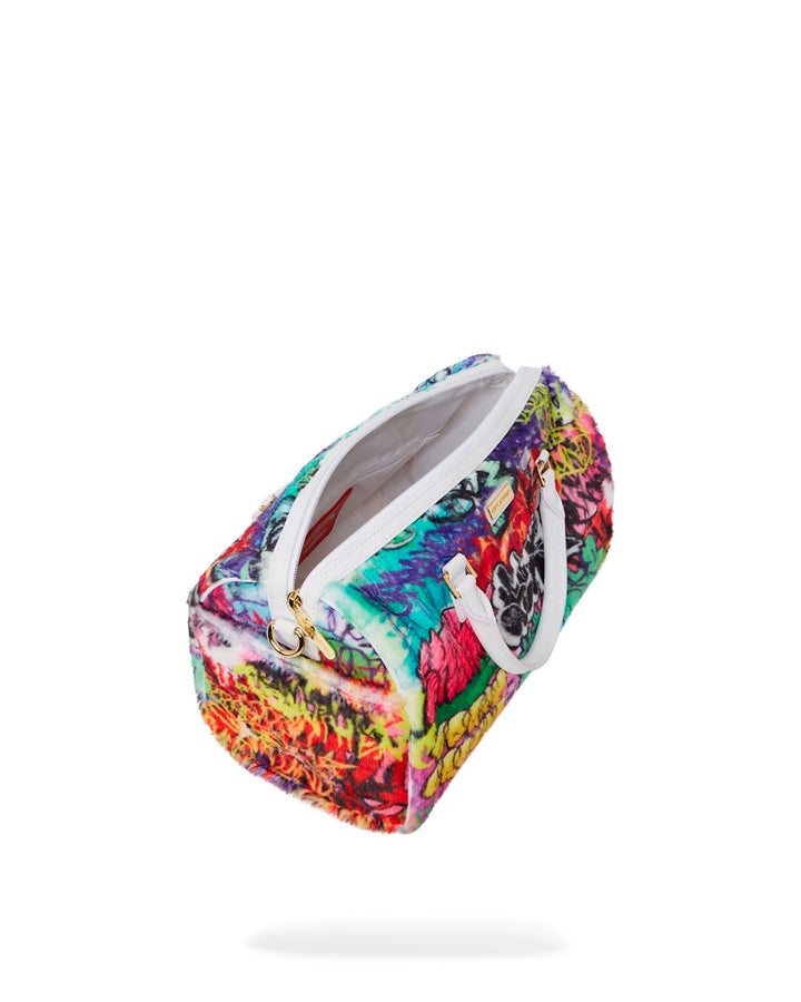 GRAFFITI FAUX FUR MINI DUFFLE