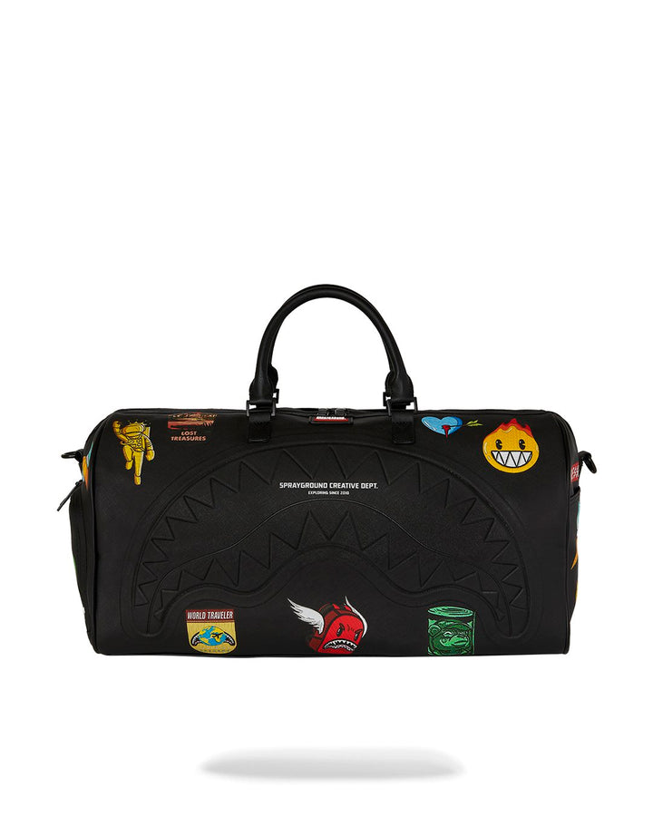 SHARKMOUTH EMBOSSED PATCHES LARGE DUFFLE