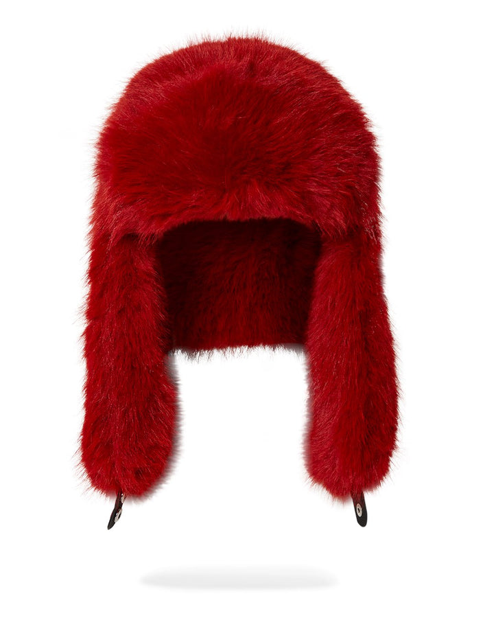 SKY HIGH SEEKERS RED ARCTIC FAUX FUR TRAPPER HAT