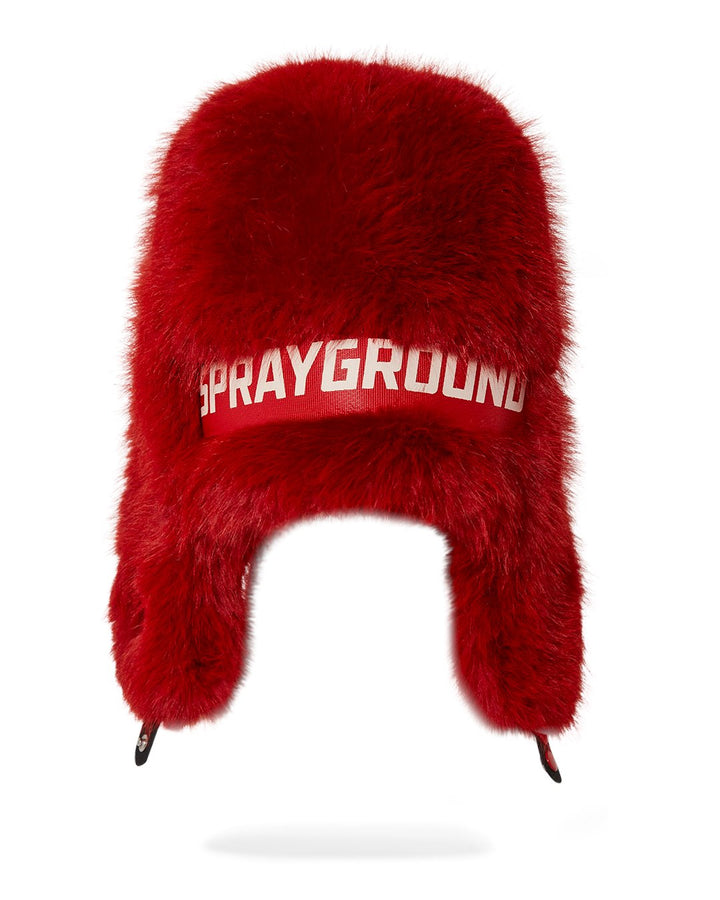 SKY HIGH SEEKERS RED ARCTIC FAUX FUR TRAPPER HAT