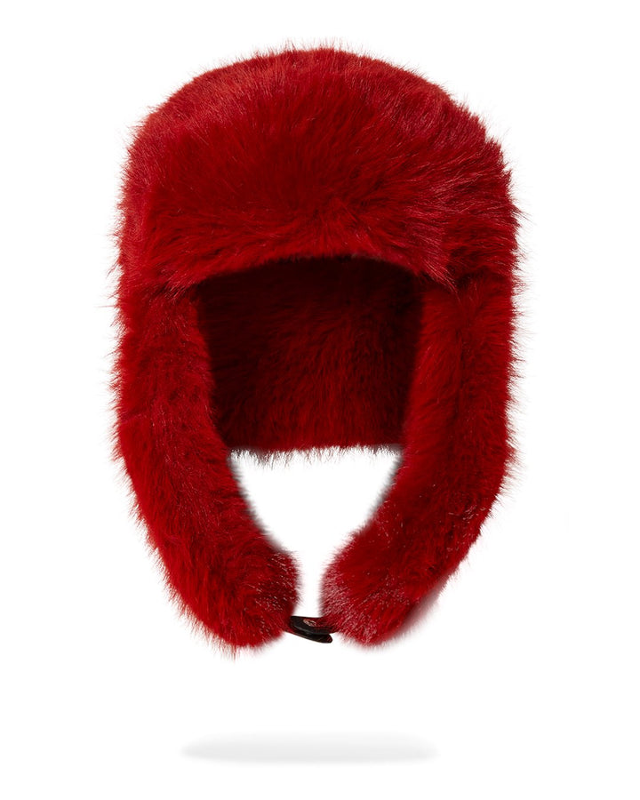 SKY HIGH SEEKERS RED ARCTIC FAUX FUR TRAPPER HAT