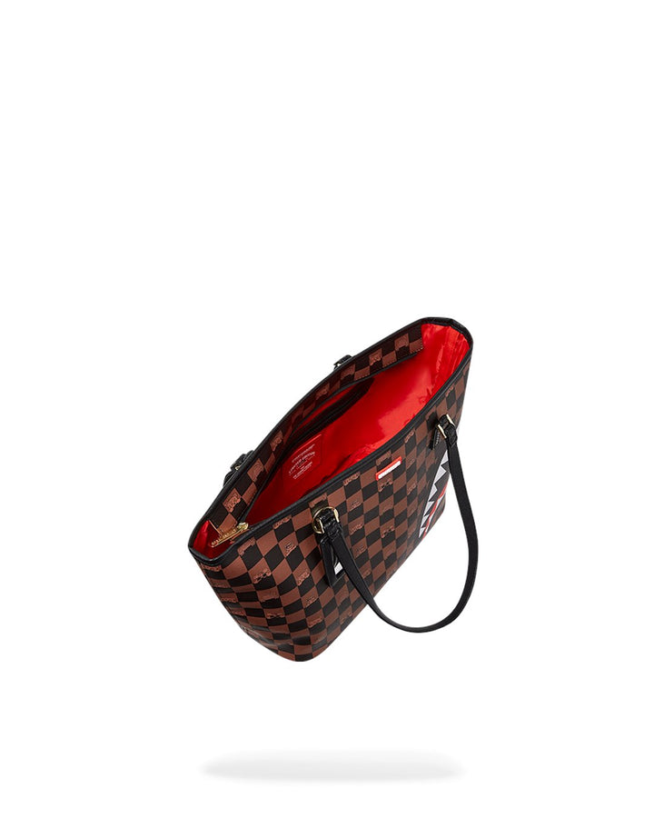 PEEKING CHARACTER CHECK TOTE