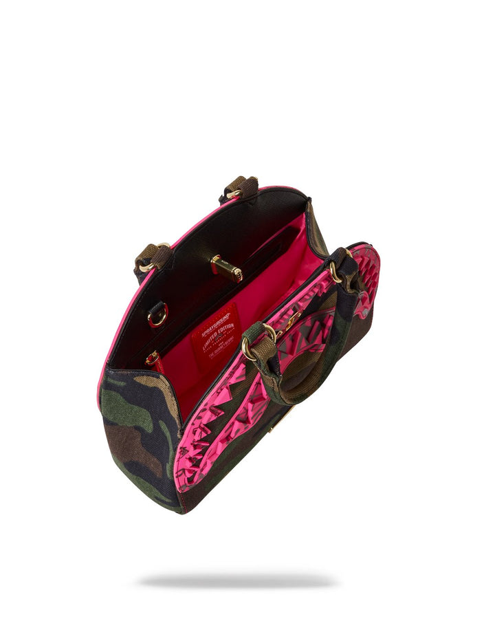 CAMO PINK SHARK HANDBAG
