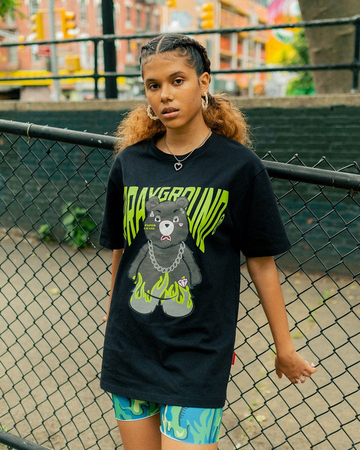 CROWDSURF ROCK STAR T-SHIRT (BLACK/GREEN)