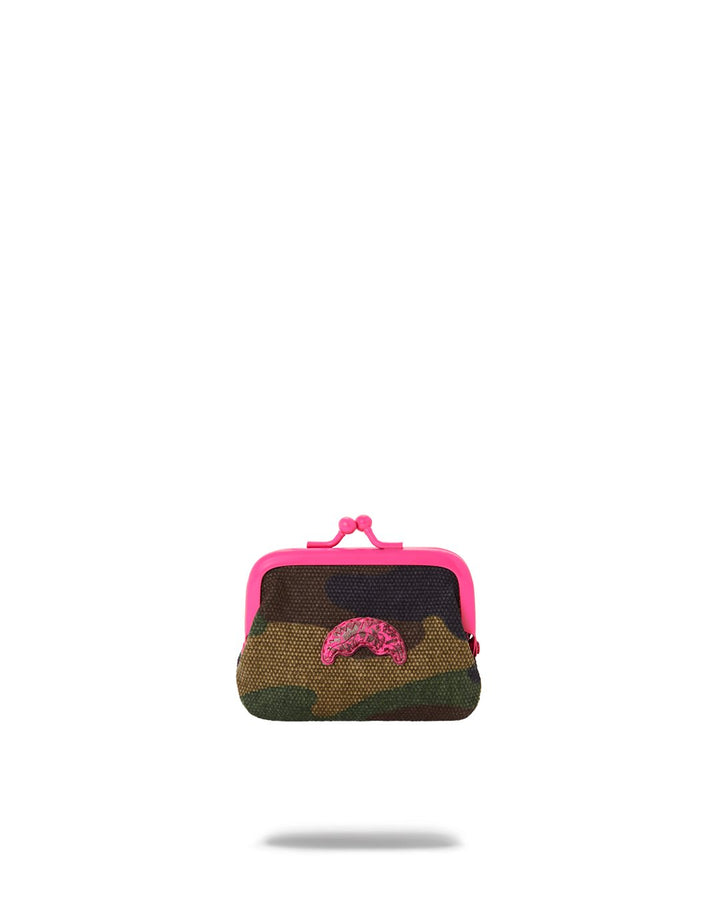 CAMO PINK COIN PURSE