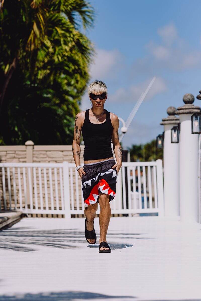 PIXEL MOUTH SWIM SHORT