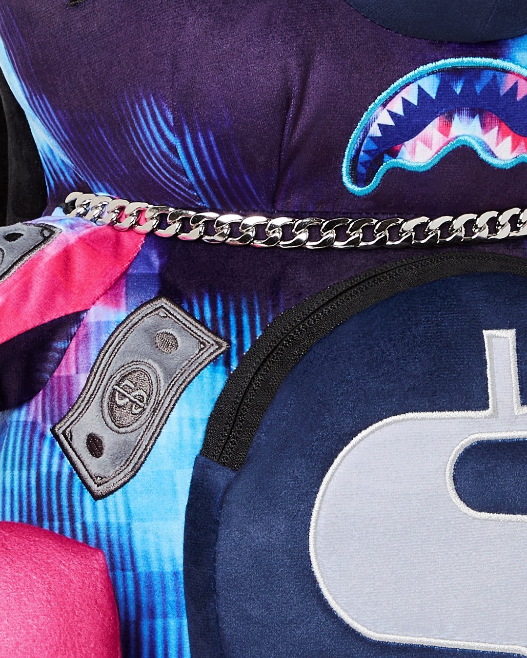 METALLIC TYE DYE BEAR BACKPACK