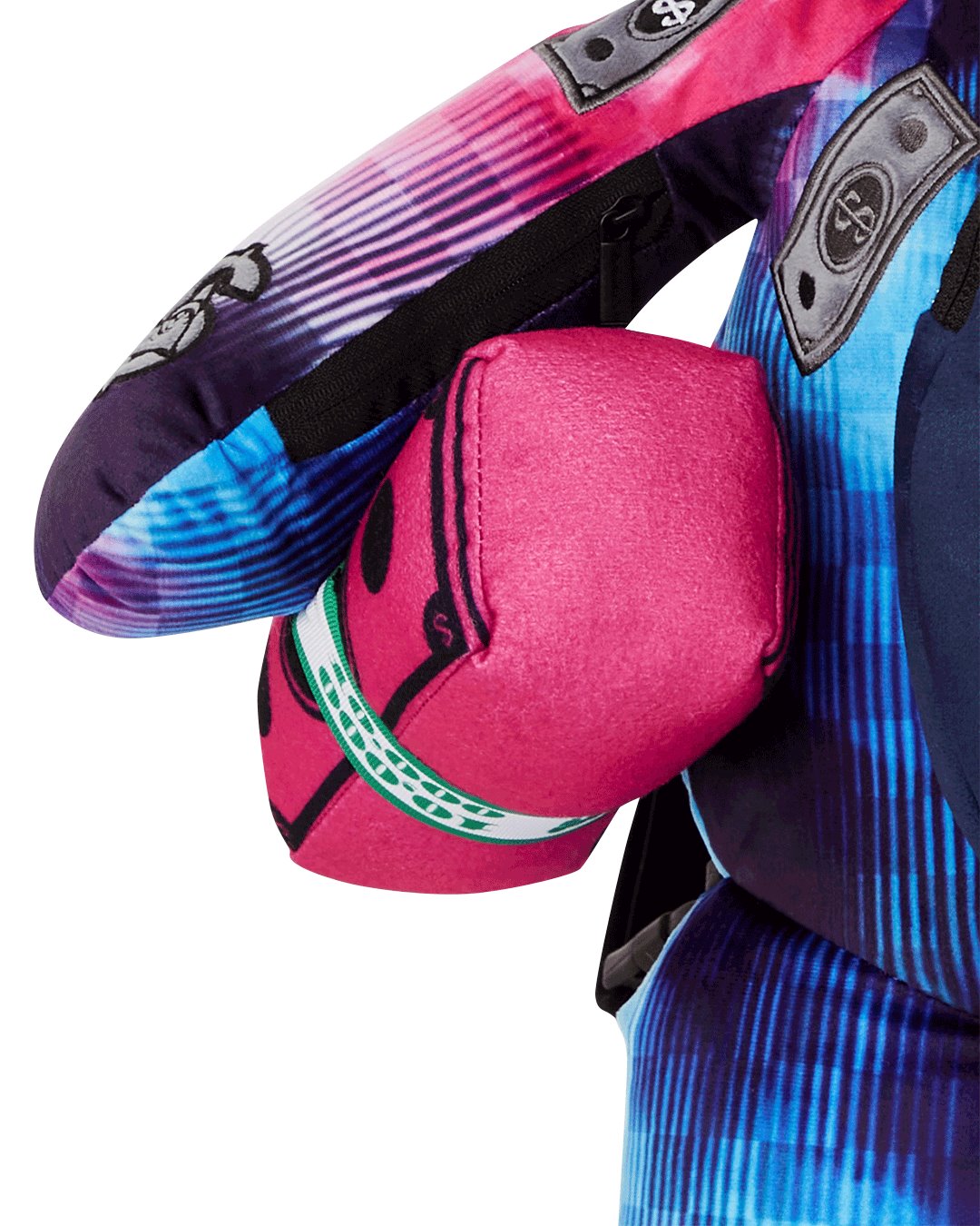 METALLIC TYE DYE BEAR BACKPACK