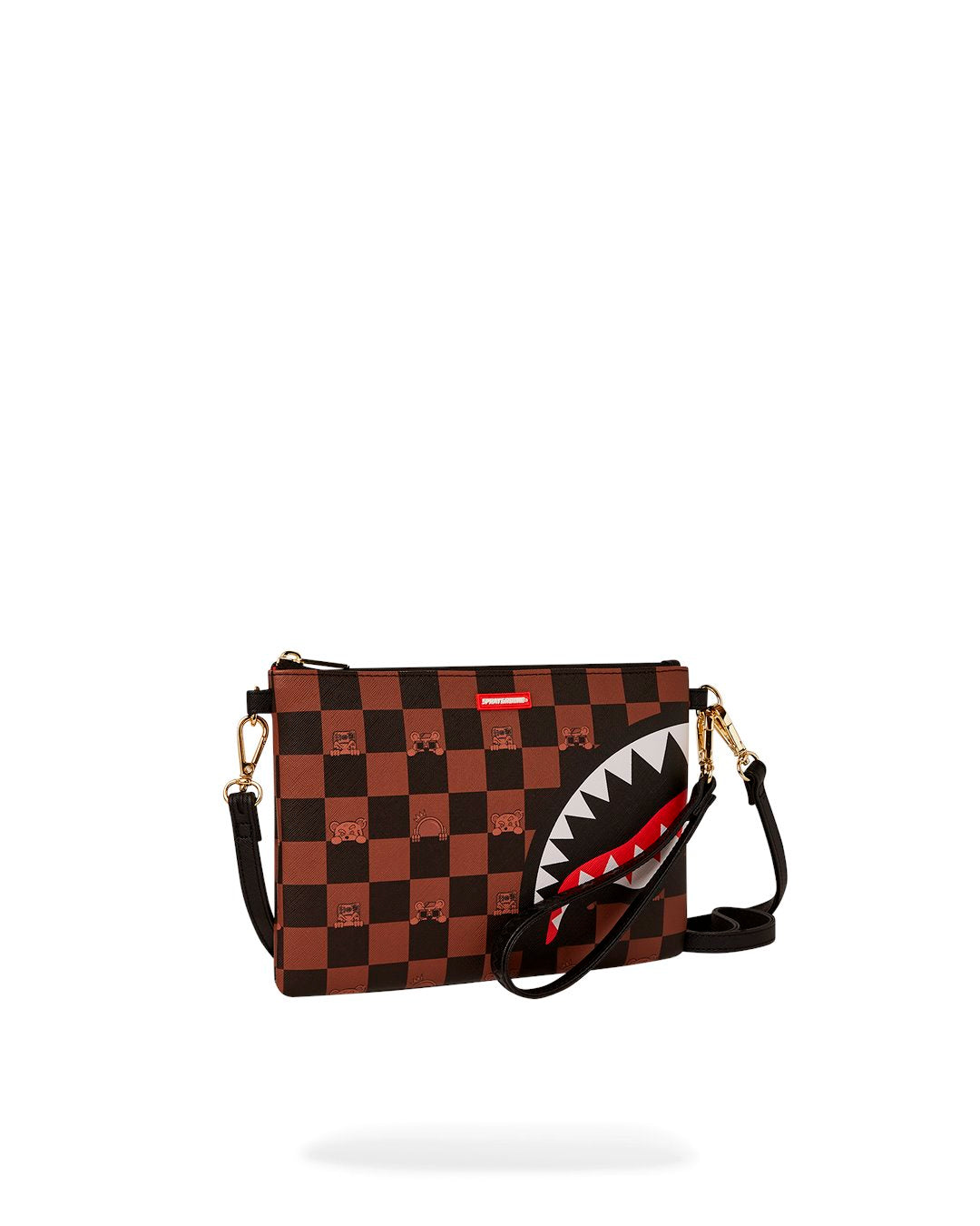PEEKING CHARACTER CHECK POUCHETTE