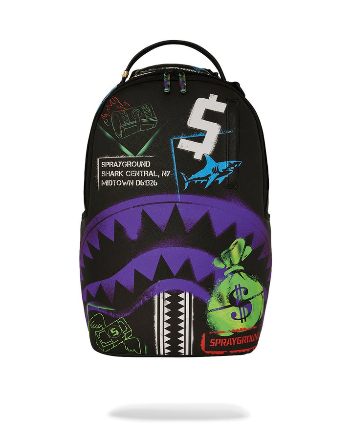 SHARK CENTRAL STENCILS BLACK DLXSV BACKPACK
