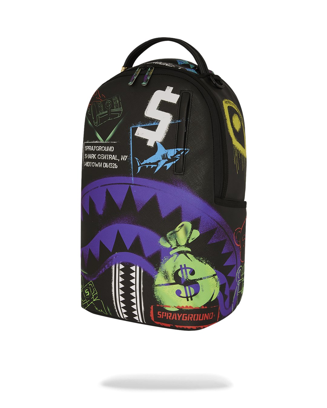 SHARK CENTRAL STENCILS BLACK DLXSV BACKPACK