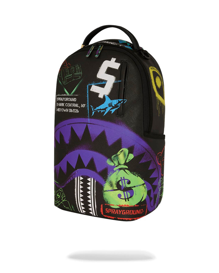 SHARK CENTRAL STENCILS BLACK DLXSV BACKPACK