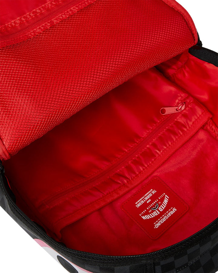 PINK AND BLACK TEAR SIP DLXSV BACKPACK