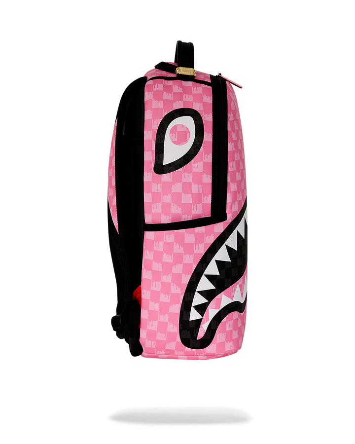 PINK AND BLACK DRIP CHECK DLXSV BACKPACK