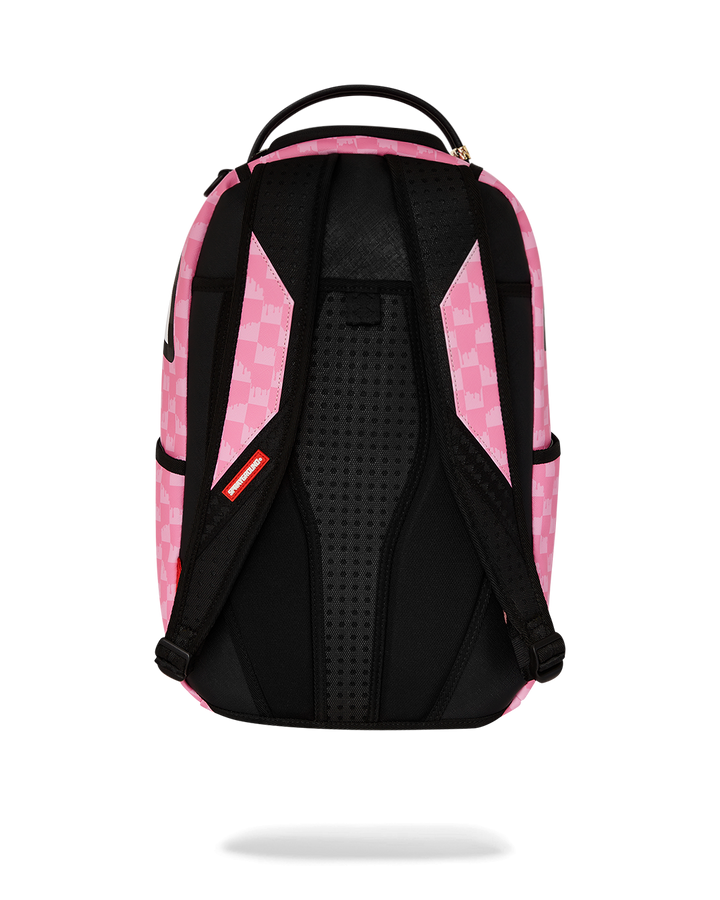 PINK AND BLACK DRIP CHECK DLXSV BACKPACK